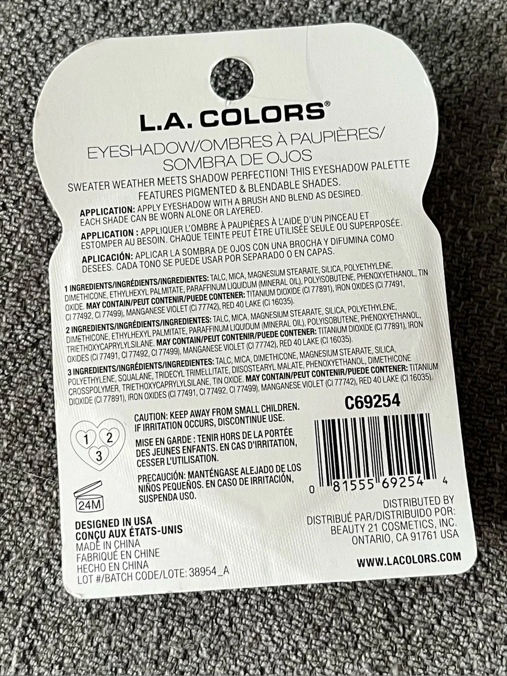 La Colors Pumpkin Spice Everything Nice Heart Eyeshadow Palette Fall Autumn